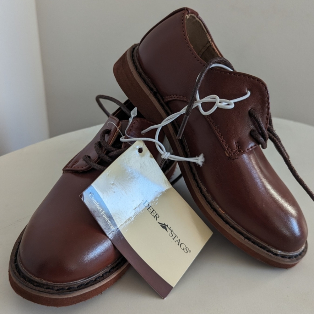 Deer Stags Brown Leather Oxfords Classic Design